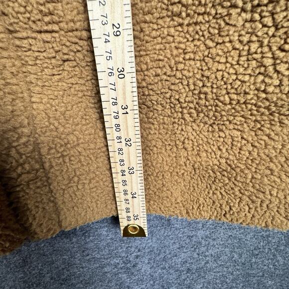 MADEWELL Women’s Bonded Sherpa Cocoon Coat Pockets Brown Size Small - Picture 8 of 13